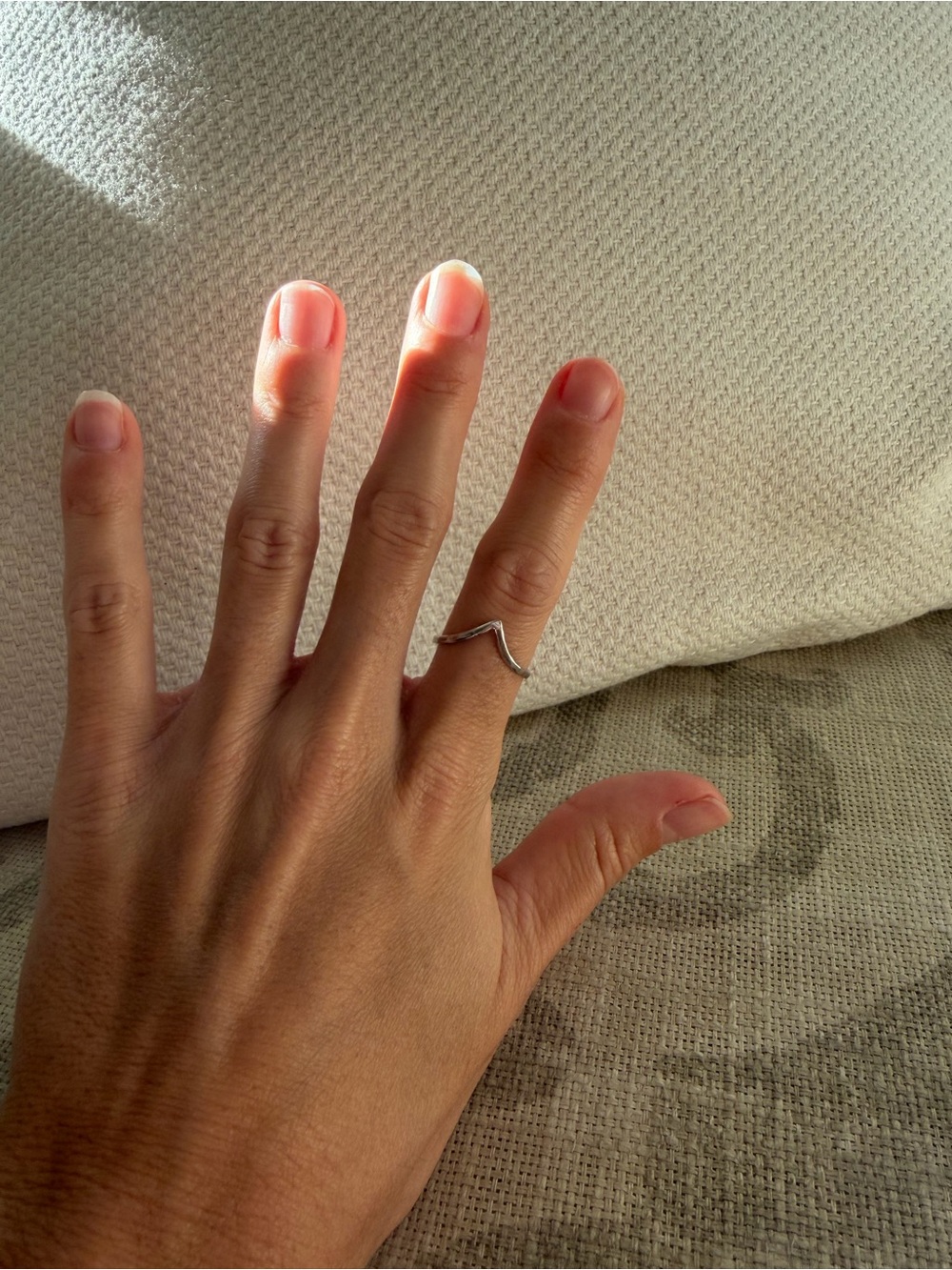 Betty Belts sterling silver A-frame ring
